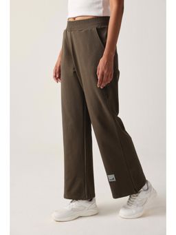 Sawsee - Serene Broad Waist Band Wide Brown Trackpant