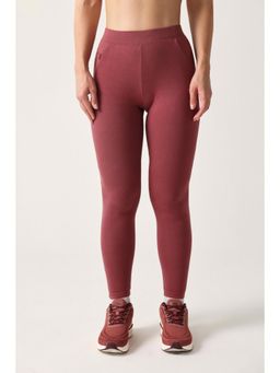 Sawsee - Earthkin Yoga Bamboo Maroon Leggings