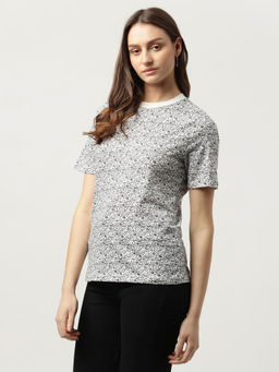 Marks & Spencer - White Pure Cotton Printed Short Sleeve T-Shirt