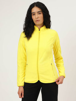 Marks & Spencer - Yellow Slim Fit Standing Collar Fleece Jacket