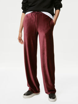 Marks & Spencer - Burgundy Drawstring & Elasticated Joggers