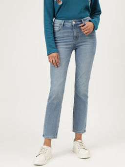 Marks & Spencer - Blue Slim Fit Cotton Blend Jeans