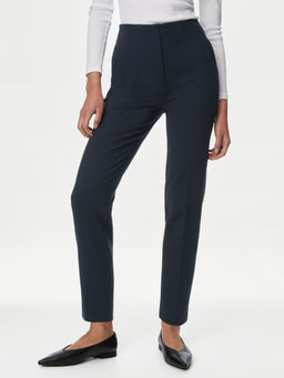 Marks & Spencer - Navy Blue Ankle Grazer Trousers