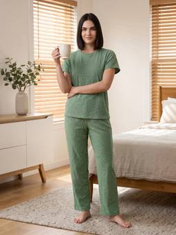 Sweet Dreams - Womens Geometric Printed Nightsuit