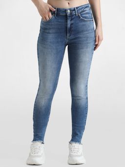 ONLY - Blue High Rise Washed Skinny Jeans