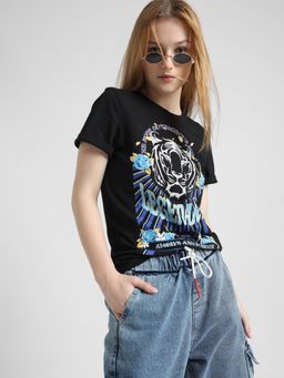 ONLY - Black Graphic Print T-Shirt