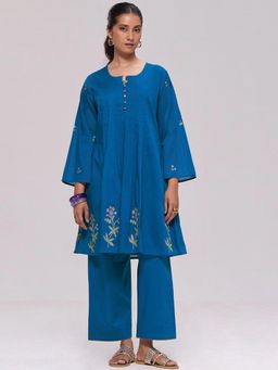 Ganga Fashions - Baleine Blue Kurta with Pant