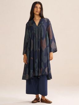 Ganga Fashions - Navy Blue Kurta with Palazzo