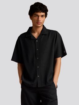 Muvazo - Textured Terrain Shirt - Black