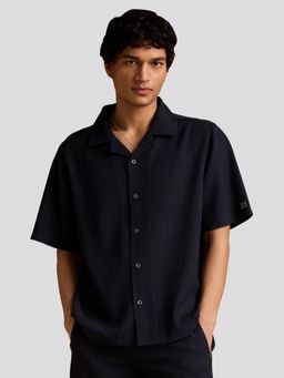Muvazo - Textured Terrain Shirt - Navy