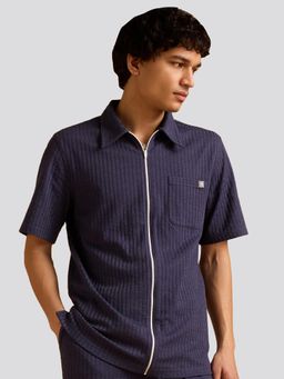 Muvazo - Maritime Zip-Up Shirt