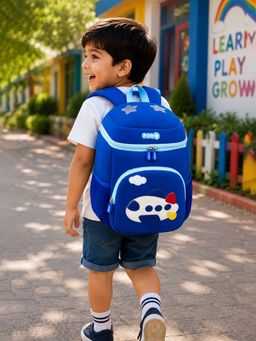 Little Surprise Box - Blue Neoprene Self Design Backpack (2-4 Years)