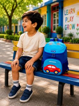 Little Surprise Box - Blue Neoprene Self Design Backpack (2-4 Years)