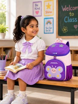 Little Surprise Box - Purple Neoprene Self Design Backpack (2-4 Years)
