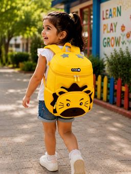 Little Surprise Box - Yellow Neoprene Self Design Backpack (2-4 Years)