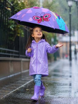 Little Surprise Box - Lavender Blended Fabric Graphic Umbrella (7-12 Years)