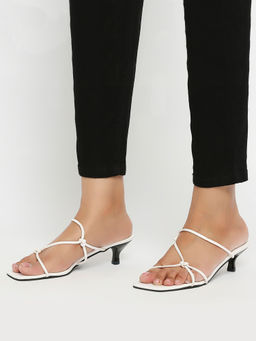 Twenty Dresses by Nykaa Fashion - White A Strappy Edit Kitten Heels