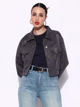 SHOWOFF - Edition Women's Solid Grey Tailored Jacket