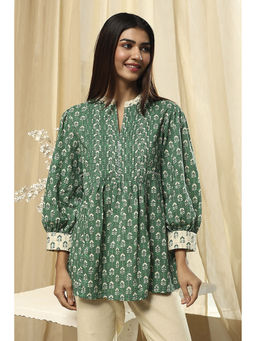Biba - Womens Green Straight Short Kurtis