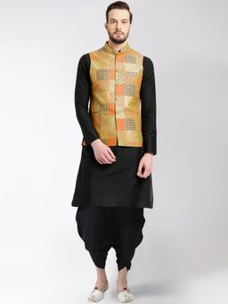 KISAH - Mens Multi Color Kurta Jacket Dhoti Pants (Set of 3)