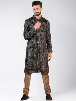 KISAH - Mens Navy Blue Kurta Churidar (Set of 2)