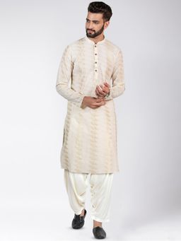 KISAH - Mens White Kurta Patiala (Set of 2)