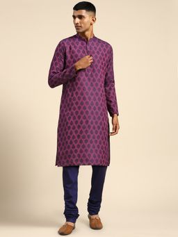 KISAH - Mens Purple Kurta Churidar (Set of 2)