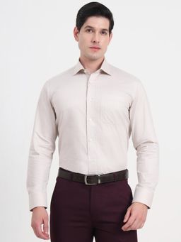 JadeBlue - Beige Checked Formal Shirt