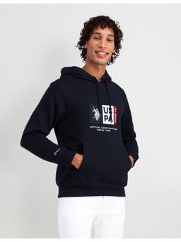 U.S. Polo Assn. Denim Co. - Regular Fit Brand Appliqued Hoodie Blue