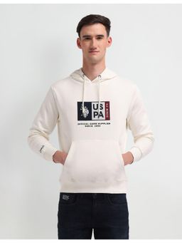 U.S. Polo Assn. Denim Co. - Regular Fit Brand Appliqued Hoodie White