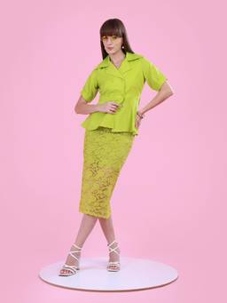 BLANC9 - Exotic Fern Shirt And Skirt