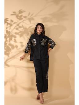 STIL-O-STITCH - Women Black Embellished Co-Ord Set