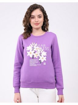 Rock.it - Women's Lavender Round Neck Full Sleeve Sweatshirt
