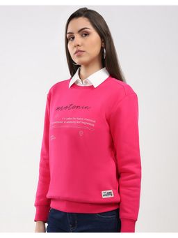 Monte Carlo - Women's Magenta Round Neck Full Sleeve Sweatshirt