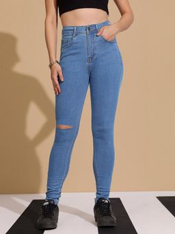 DOLCE CRUDO - Blue Skinny Denim Jeans