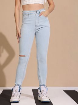 DOLCE CRUDO - Blue Skinny High Waist Denim Jeans