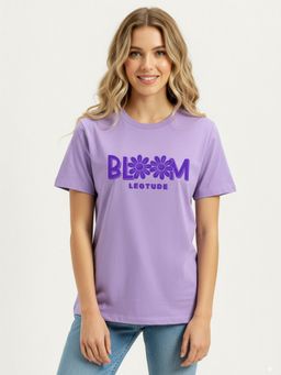 LEOTUDE - Typography Women's Lavender T-Shirt
