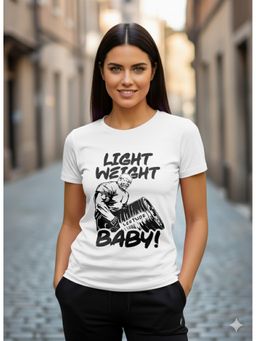 LEOTUDE - Typography Women's White T-Shirt