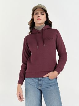 GANT - Women's Wine Tonal Shield Logo Hoodie