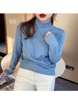 Outzidr - Blue Full Sleeve Sweater