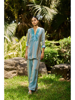 HOUSE OF MIRA - Women Blue Ishya Kurta And Pant