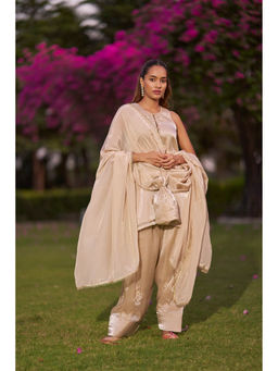HOUSE OF MIRA - Women Beige Mehal Kurta And Pant with Dupatta
