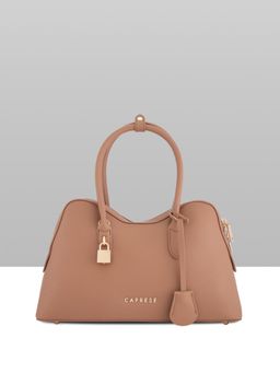 Caprese - Women Dina Taupe Satchel Bag with Detachable Strap