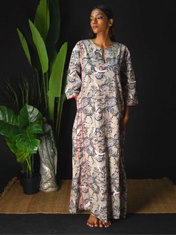 Azurina - Multi-Color Pure Cotton Printed Night Gown