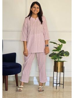 Pink Tree - Pink Lounge Wear Kurti and Pant