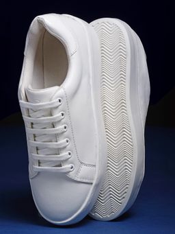 SOLETHREADS - Glaze White Solid Women Sneakers