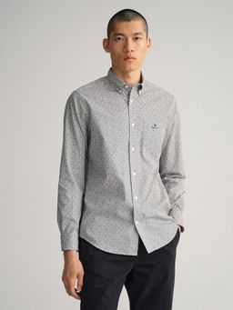 GANT - Men White Printed Regular Fit Shirt