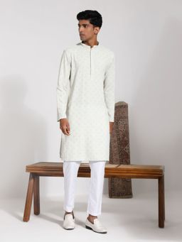 Vastramay - Mens Pista Rayon Kurta and Pyjama (Set of 2)