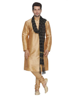 Vastramay - Mens Silk Blend Kurta Pyjama and Dupatta (Set of 3)