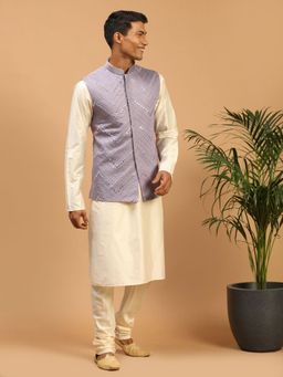 Vastramay - Mens Viscose Jacket Kurta and Pyjama (Set of 3)